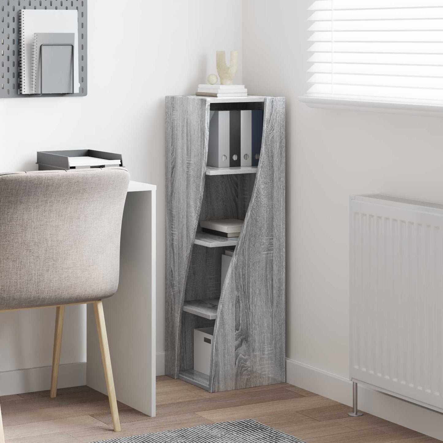Corner Cabinet Grey Sonoma 32x32x102cm Engineered Wood