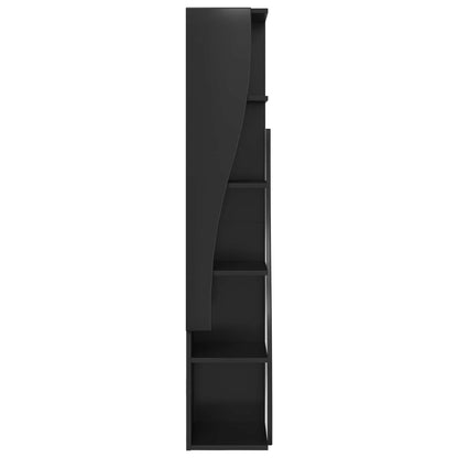 Corner Cabinet 27.5x27x140cm Engineered Wood Black