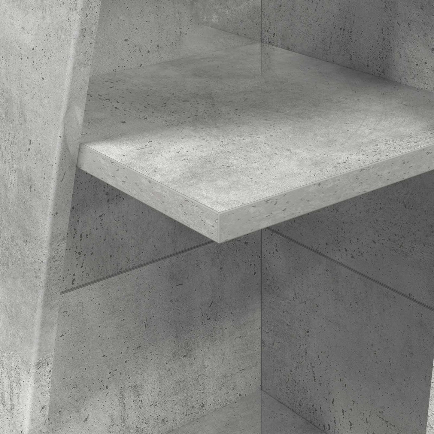 Corner Cabinet 27.5x27x140cm Engineered Wood Concrete Grey