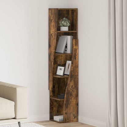 Corner Cabinet 27.5x27x140cm Engineered Wood Smoked Oak