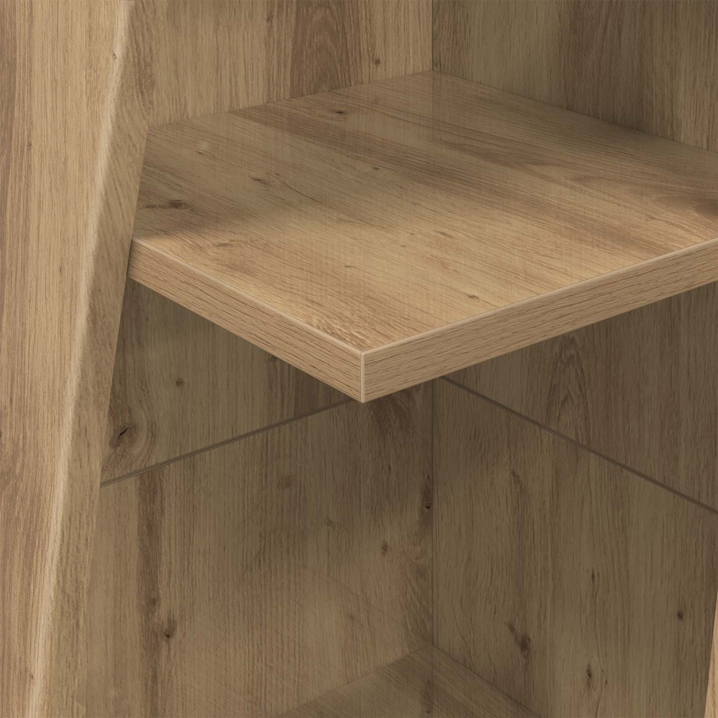 Corner Cabinet 27.5x27x140cm Engineered Wood Artisan Oak