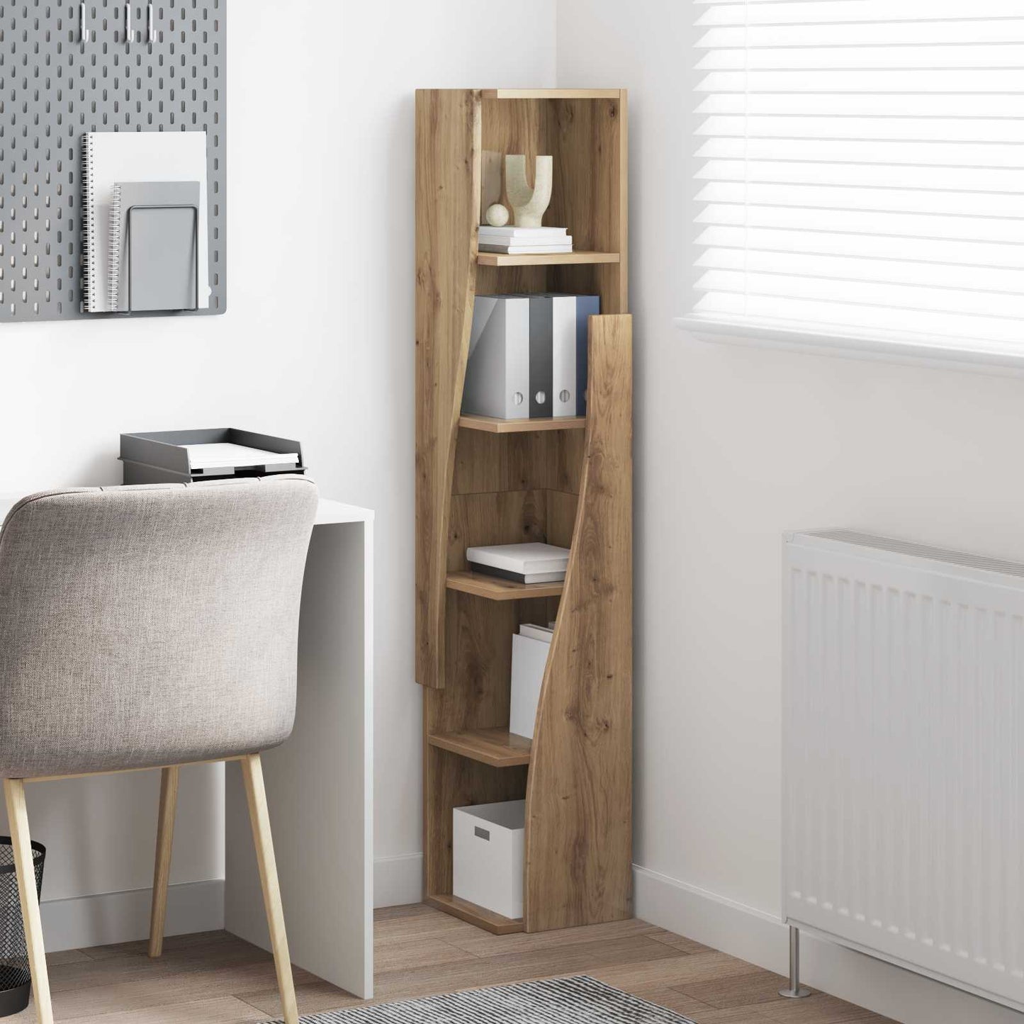 Corner Cabinet 27.5x27x140cm Engineered Wood Artisan Oak