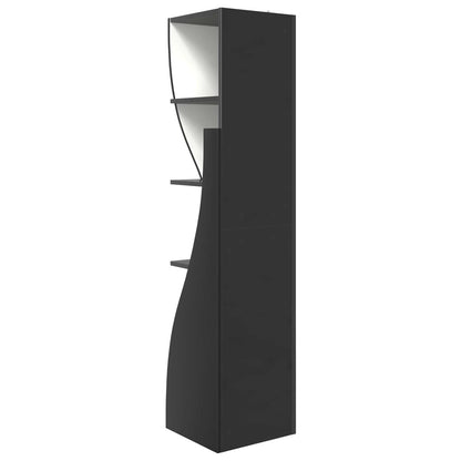 Corner Cabinet 32x32x140cm Engineered Wood Black