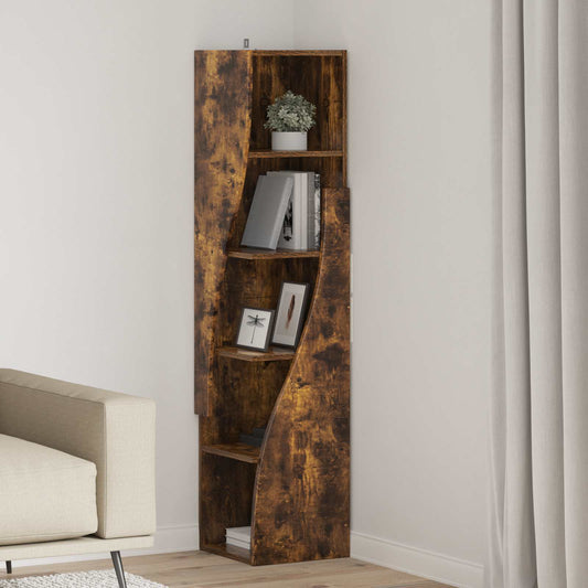 Corner Cabinet 32 x 32 x 140 cm Engineered Wood Smoked Oak