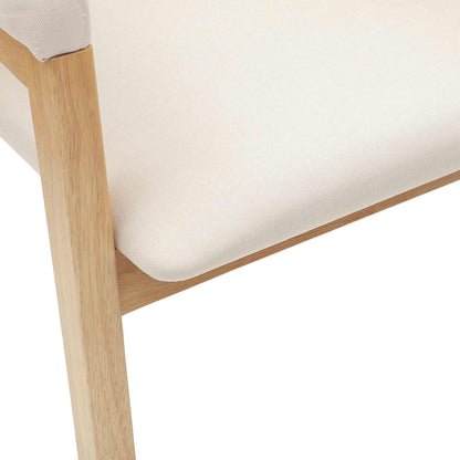 Dining Chairs 2 pcs Natural 54 x 57 x 73 cm Solid Rubber Wood
