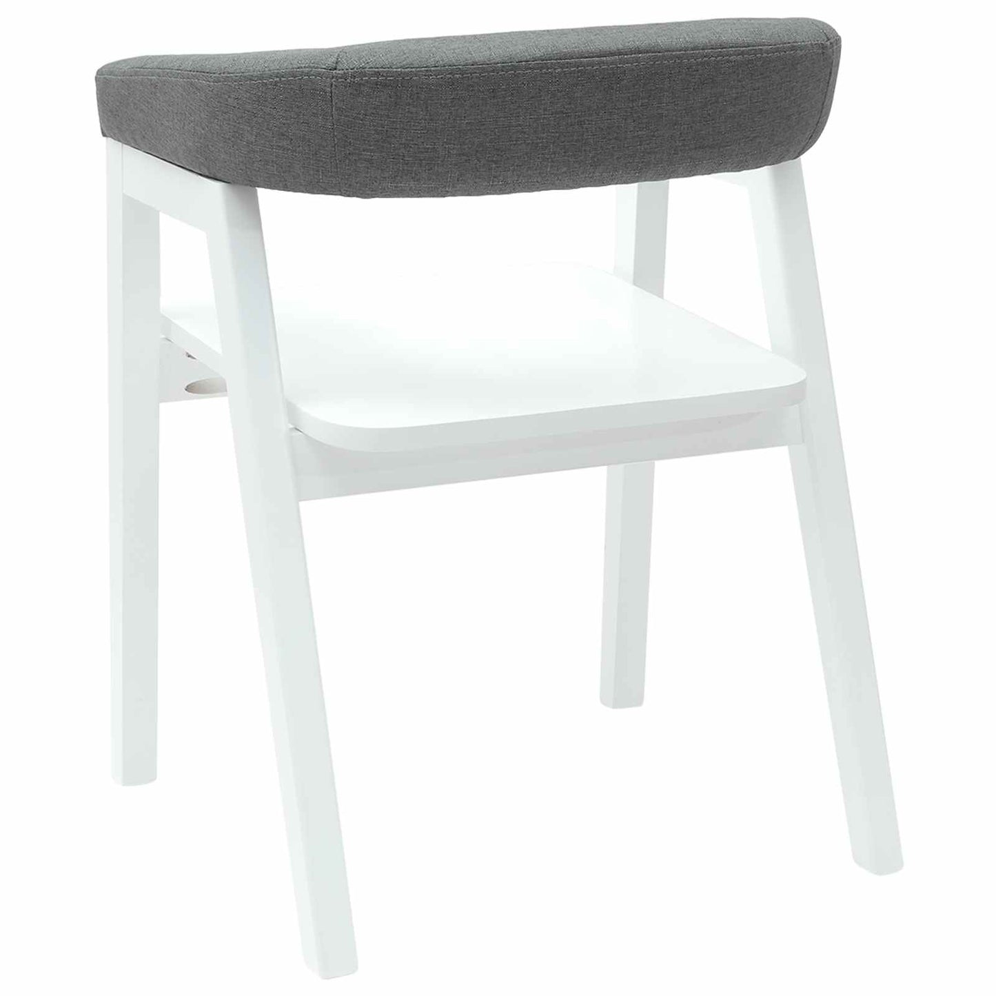 Dining Chairs 2 pcs White 54 x 57 x 73 cm Solid Rubber Wood