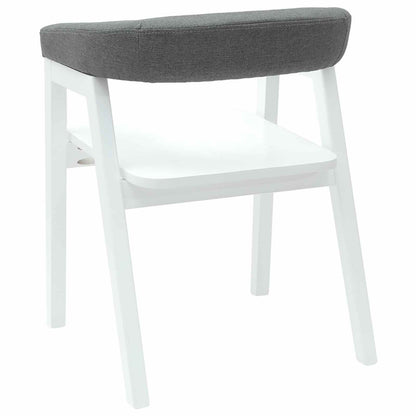 Dining Chairs 2 pcs White 54 x 57 x 73 cm Solid Rubber Wood