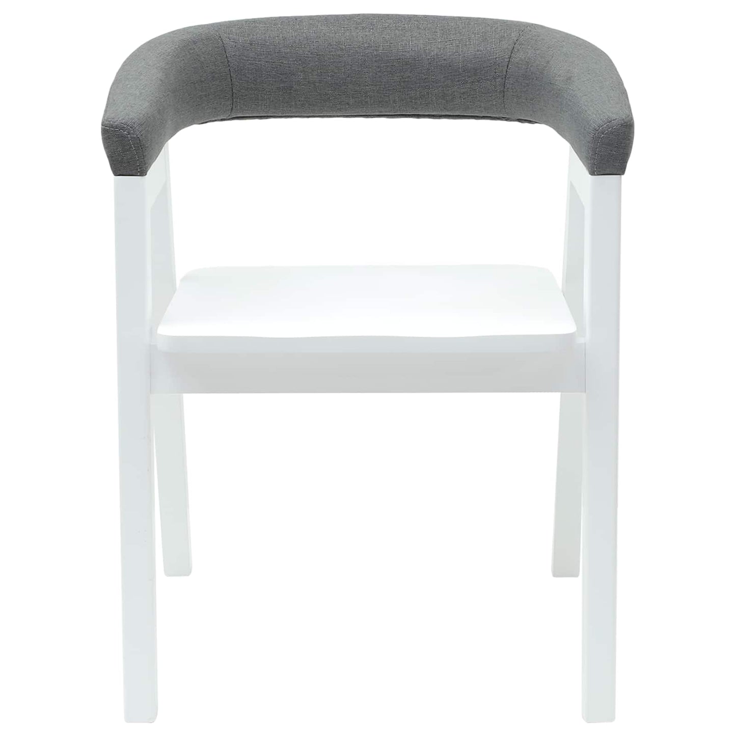 Dining Chairs 2 pcs White 54 x 57 x 73 cm Solid Rubber Wood