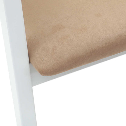 Dining Chairs 2 pcs White 54 x 57 x 73 cm Solid Rubber Wood