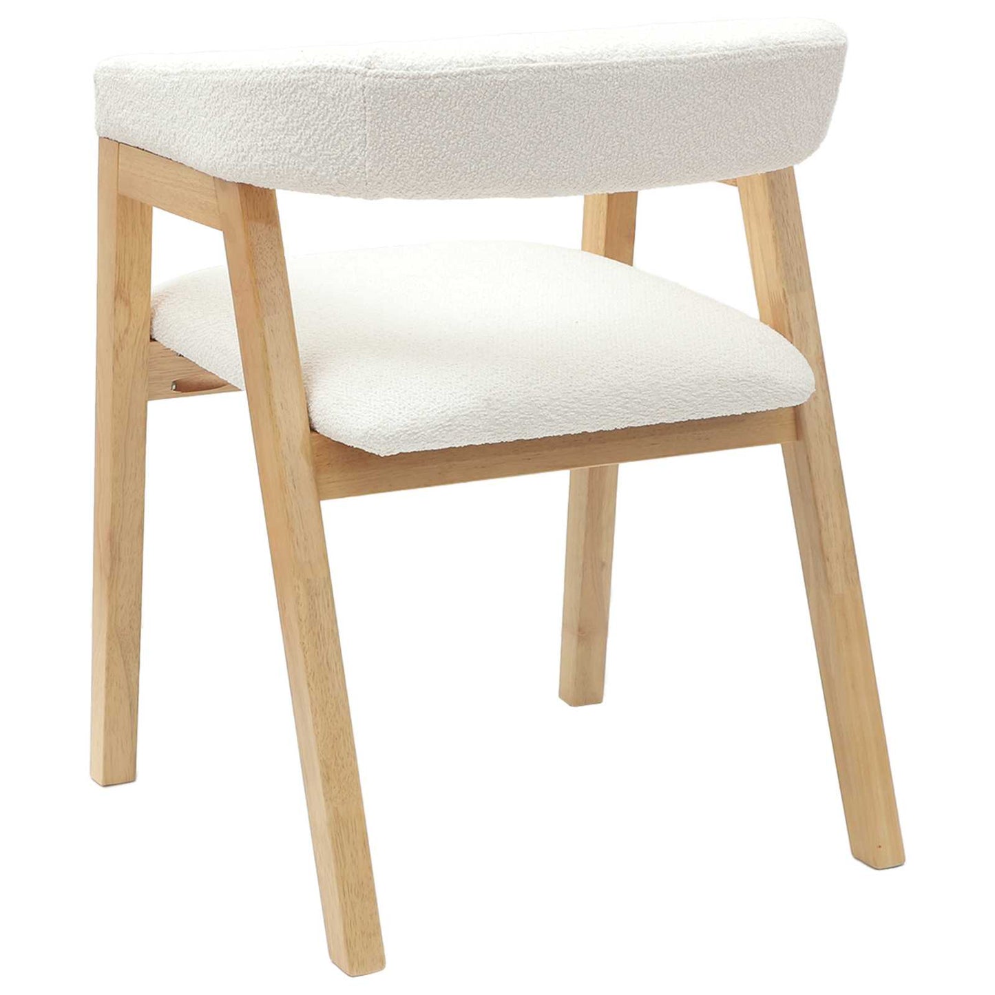 Dining Chairs 2 pcs Natural 54 x 57 x 73 cm Solid Rubber Wood