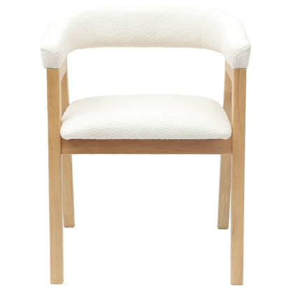 Dining Chairs 2 pcs Natural 54 x 57 x 73 cm Solid Rubber Wood