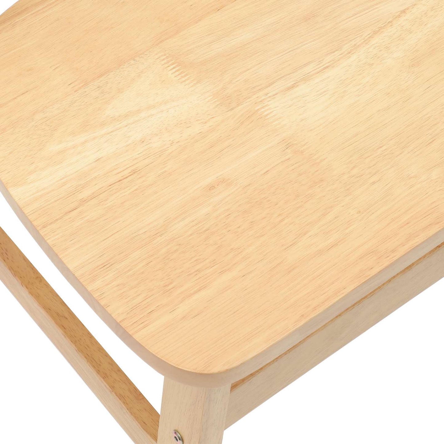 Dining Chairs 2 pcs Natural 42 x 47.5 x 81 cm Solid Rubber Wood