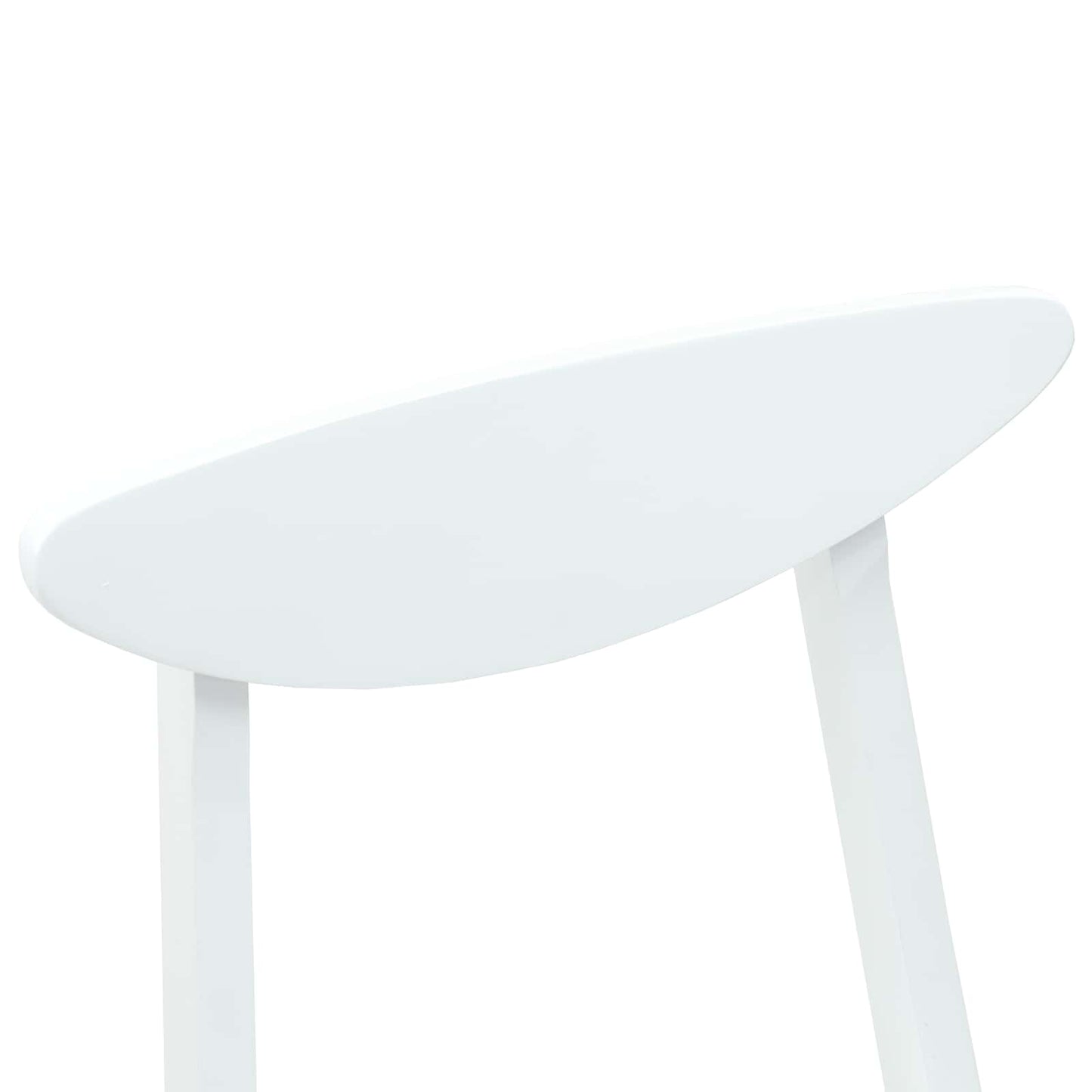 Dining Chairs 2 pcs White 42 x 47.5 x 81 cm Solid Rubber Wood