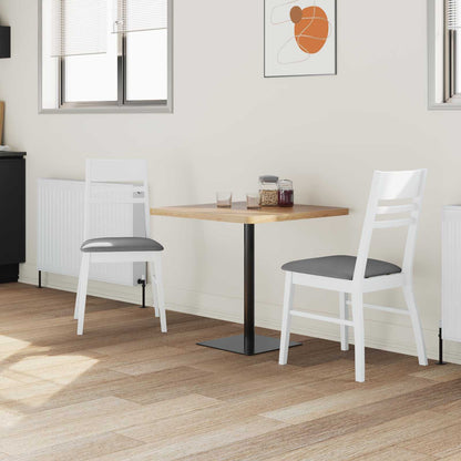 Dining Chairs 2 pcs White 43 x 54 x 89 cm Solid Rubber Wood