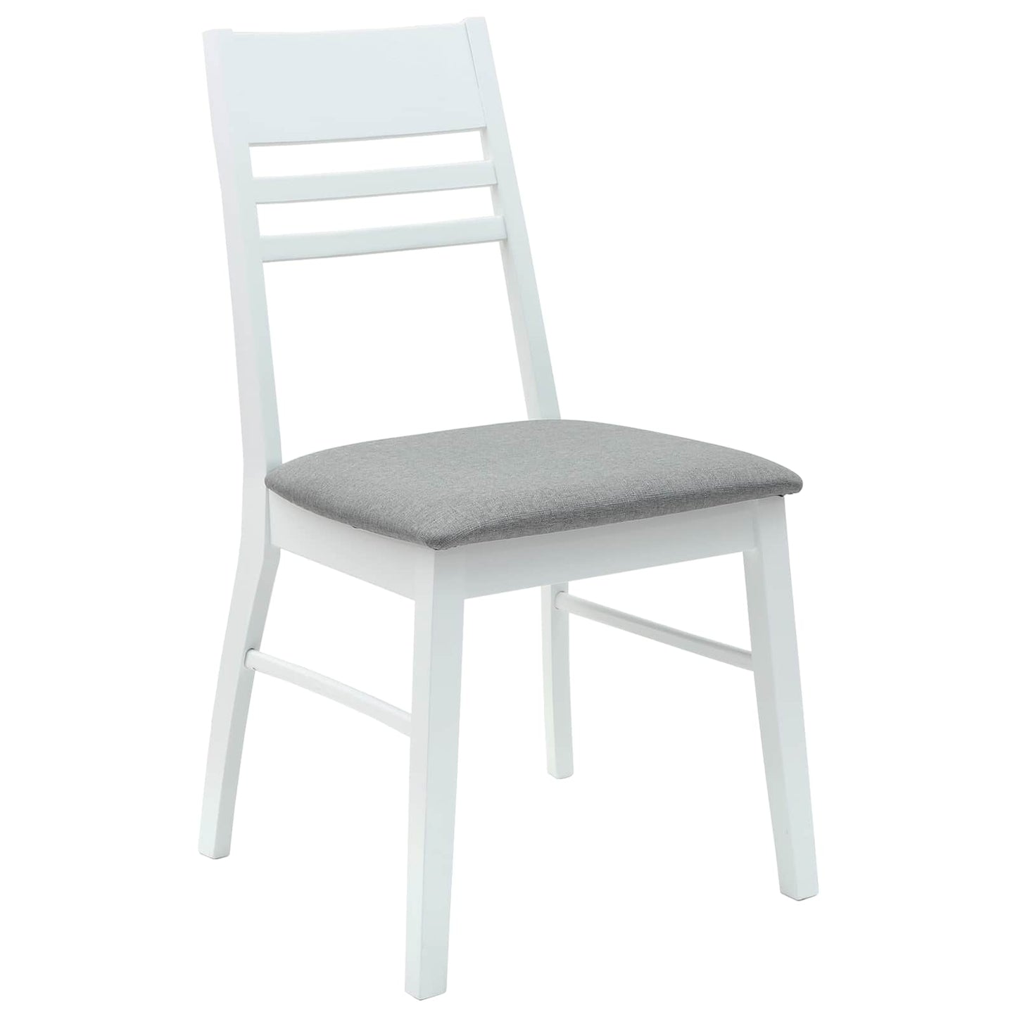 Dining Chairs 2 pcs White 43 x 54 x 89 cm Solid Rubber Wood