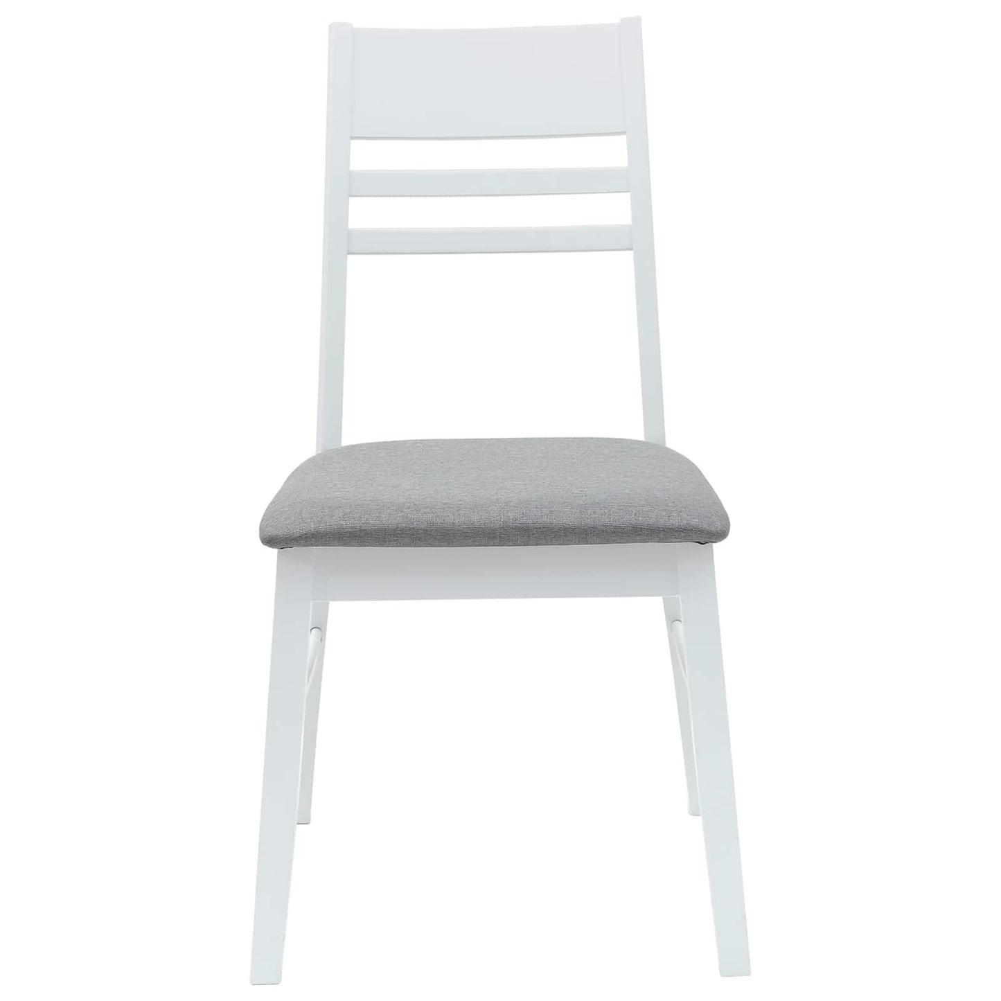 Dining Chairs 2 pcs White 43 x 54 x 89 cm Solid Rubber Wood