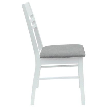 Dining Chairs 2 pcs White 43 x 54 x 89 cm Solid Rubber Wood