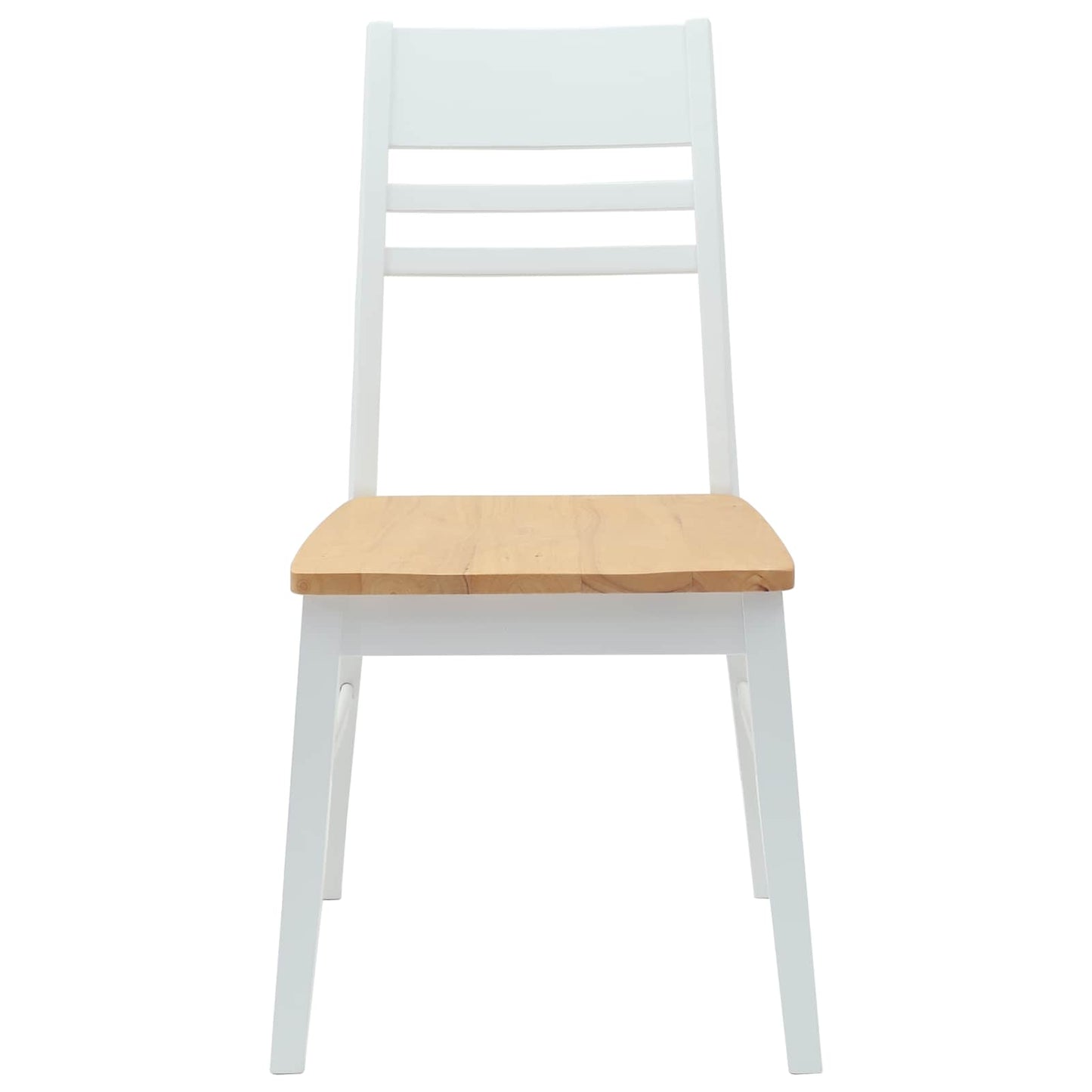 Dining Chairs 2 pcs White 43 x 54 x 89 cm Solid Rubber Wood
