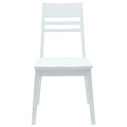 Dining Chairs 2 pcs White 43 x 54 x 89 cm Solid Rubber Wood