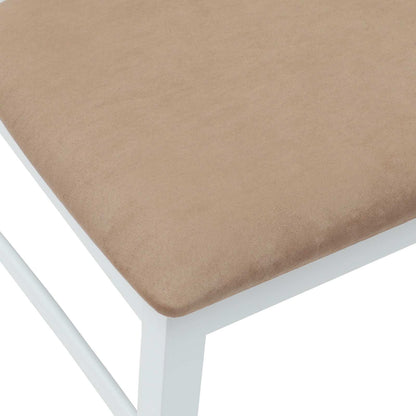 Dining Chairs 2 pcs White 43 x 54 x 89 cm Solid Rubber Wood