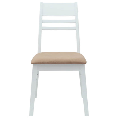 Dining Chairs 2 pcs White 43 x 54 x 89 cm Solid Rubber Wood
