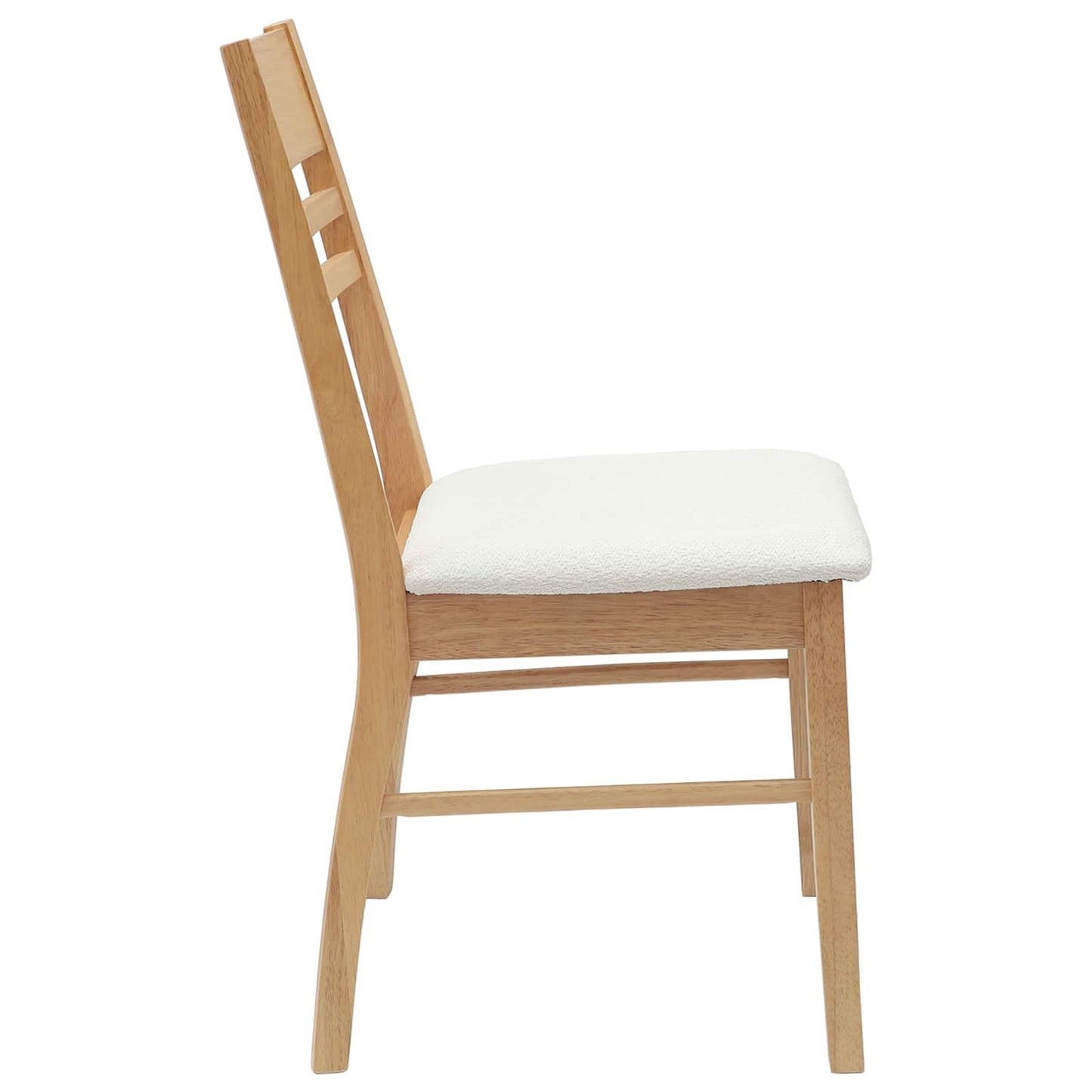 Dining Chairs 2 pcs Natural 43 x 54 x 89 cm Solid Rubber Wood