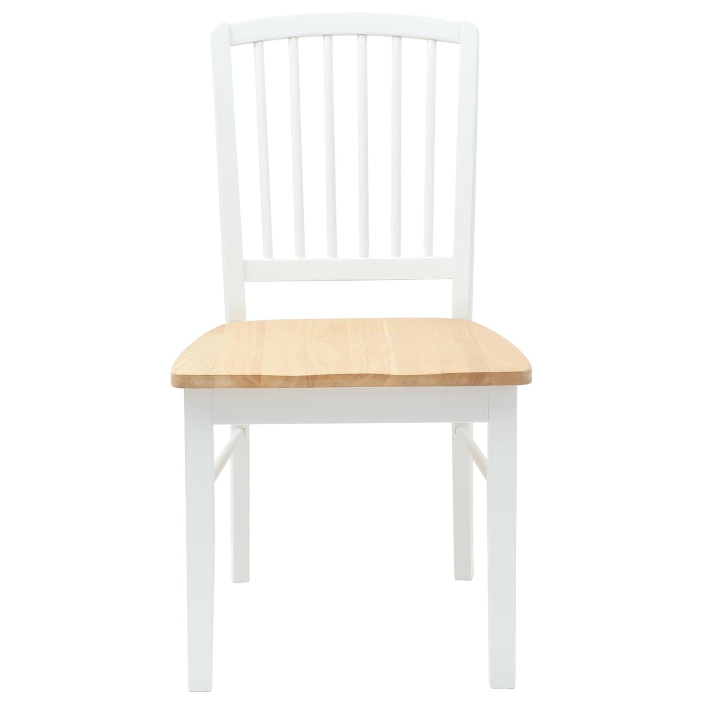 Dining Chairs 2 pcs White 50 x 52.5 x 91 cm Solid Rubber Wood