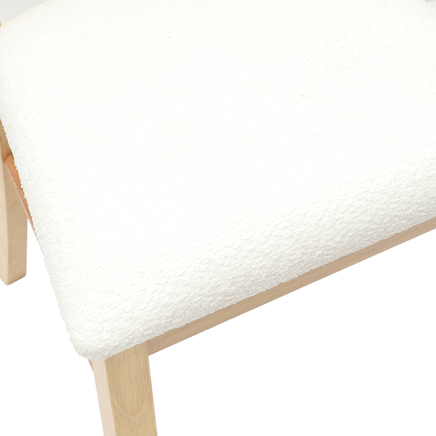 Dining Chairs 2 pcs Natural 50 x 52.5 x 91 cm Solid Rubber Wood