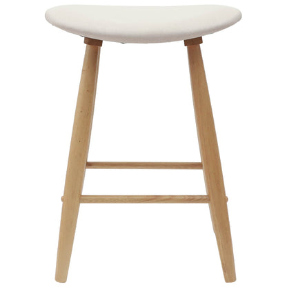 Dining Chairs 2 pcs Natural 46 x 37 x 63 cm Solid Rubber Wood