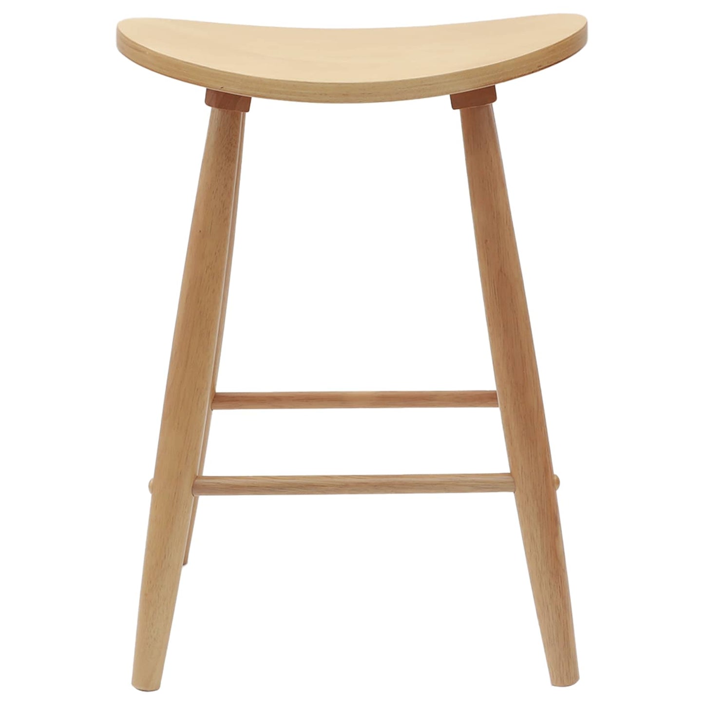 Dining Chairs 2 pcs Natural 46 x 37 x 63 cm Solid Rubber Wood