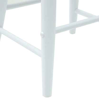 Dining Chairs 2 pcs White 46 x 37 x 63 cm Solid Rubber Wood