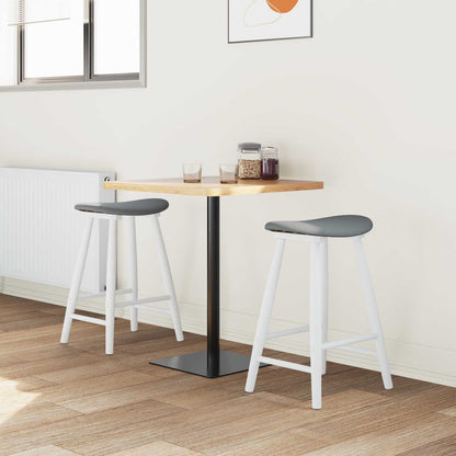 Dining Chairs 2 pcs White 46 x 37 x 63 cm Solid Rubber Wood