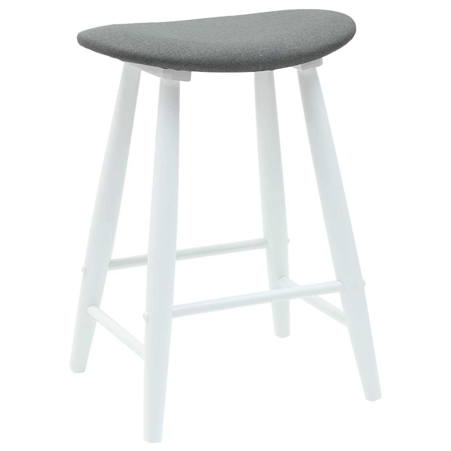 Dining Chairs 2 pcs White 46 x 37 x 63 cm Solid Rubber Wood