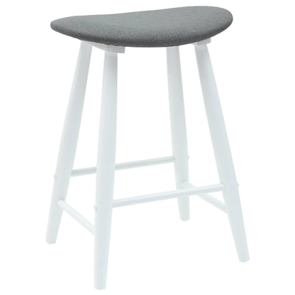 Dining Chairs 2 pcs White 46 x 37 x 63 cm Solid Rubber Wood