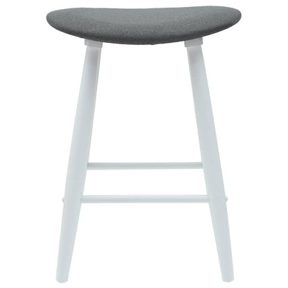 Dining Chairs 2 pcs White 46 x 37 x 63 cm Solid Rubber Wood