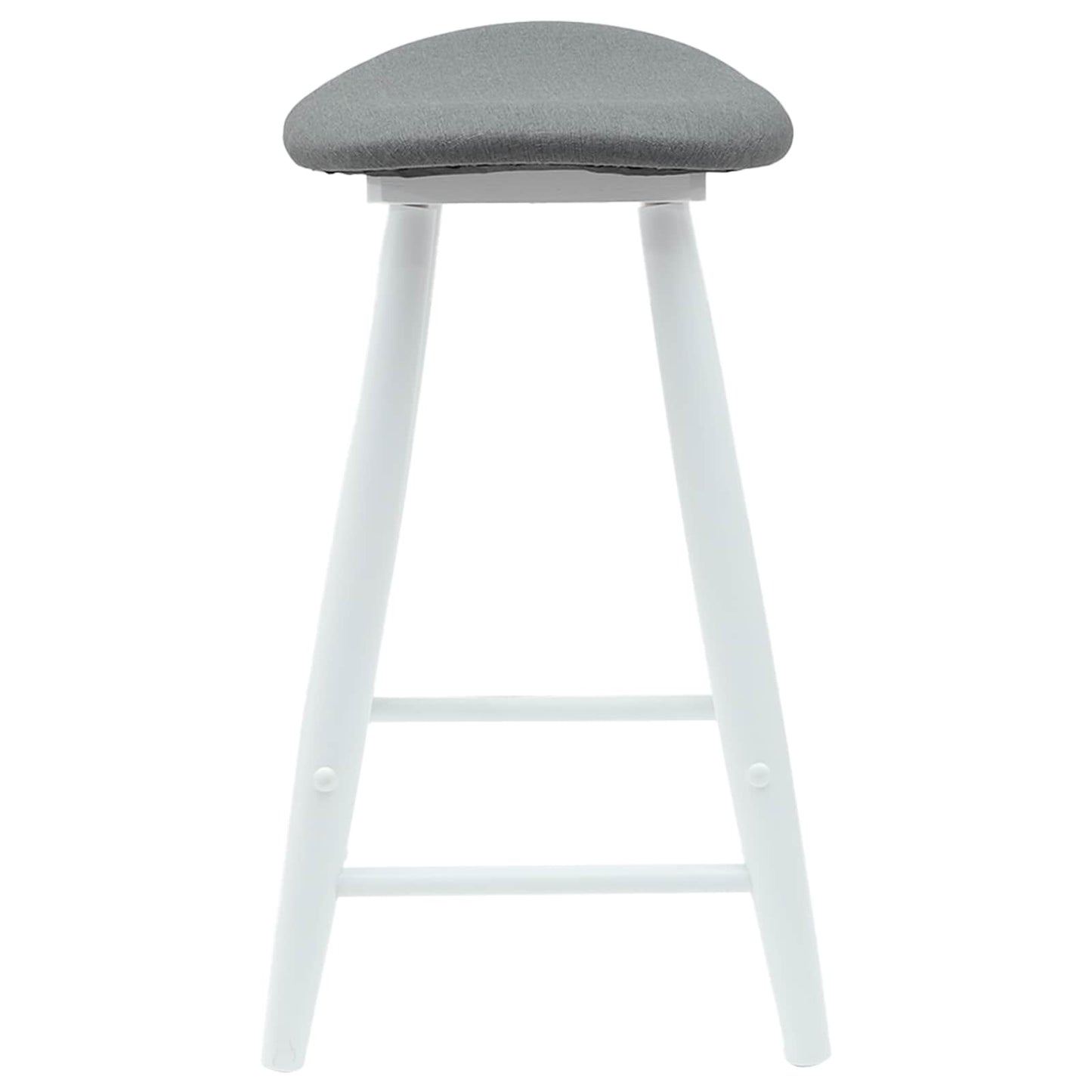 Dining Chairs 2 pcs White 46 x 37 x 63 cm Solid Rubber Wood
