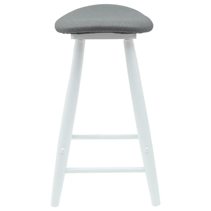 Dining Chairs 2 pcs White 46 x 37 x 63 cm Solid Rubber Wood