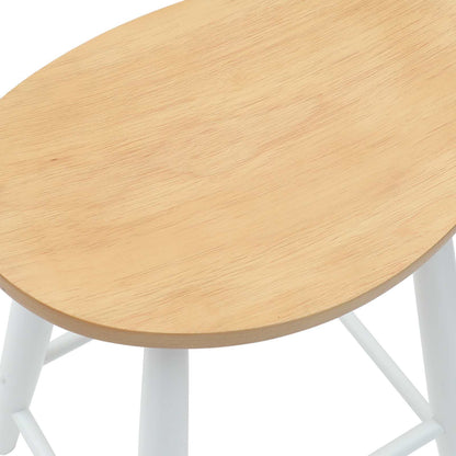 Dining Chairs 2 pcs White 46 x 37 x 63 cm Solid Rubber Wood