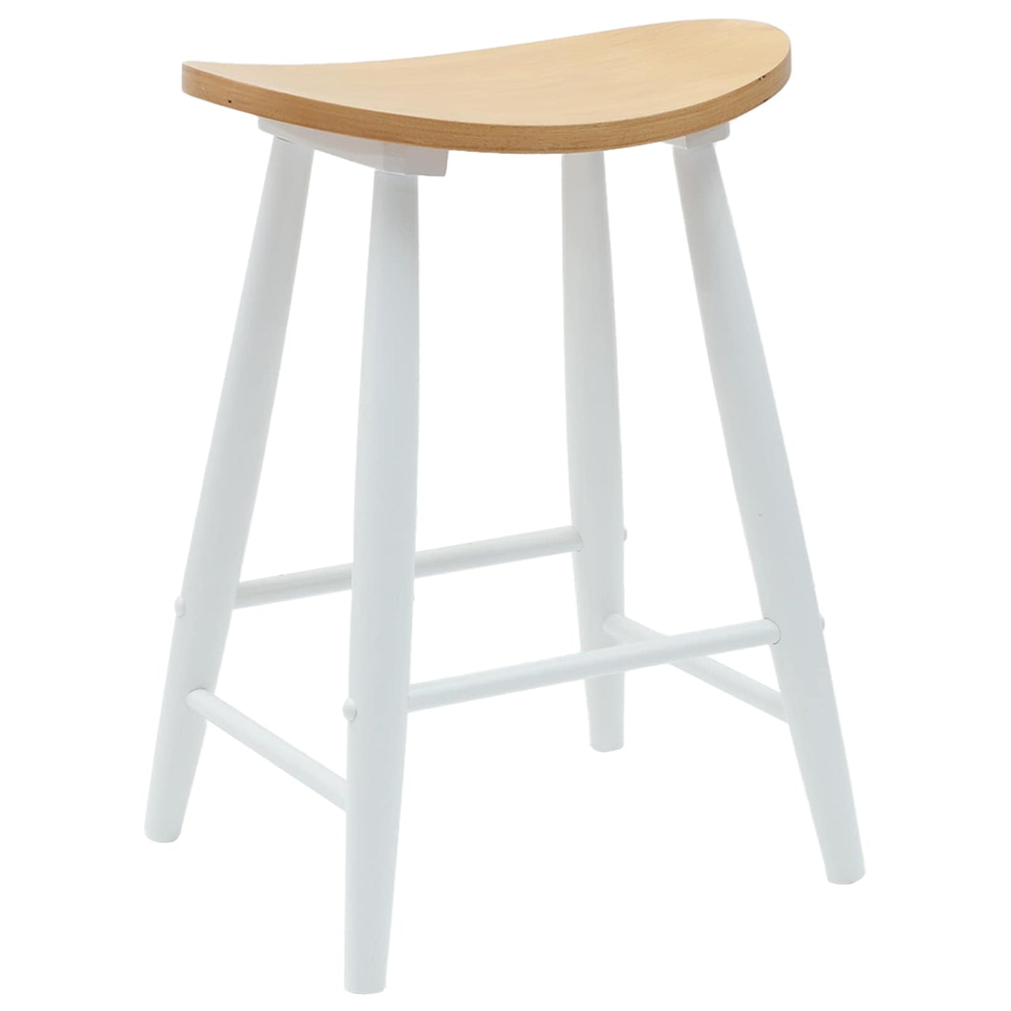 Dining Chairs 2 pcs White 46 x 37 x 63 cm Solid Rubber Wood