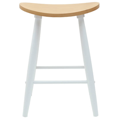 Dining Chairs 2 pcs White 46 x 37 x 63 cm Solid Rubber Wood