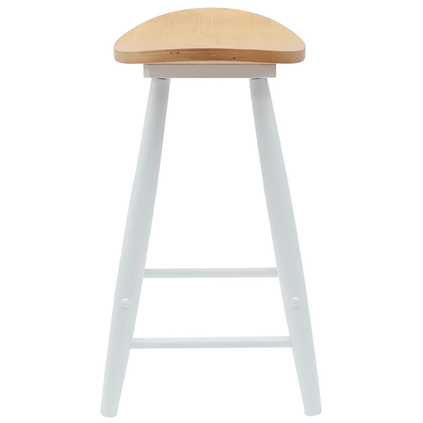 Dining Chairs 2 pcs White 46 x 37 x 63 cm Solid Rubber Wood