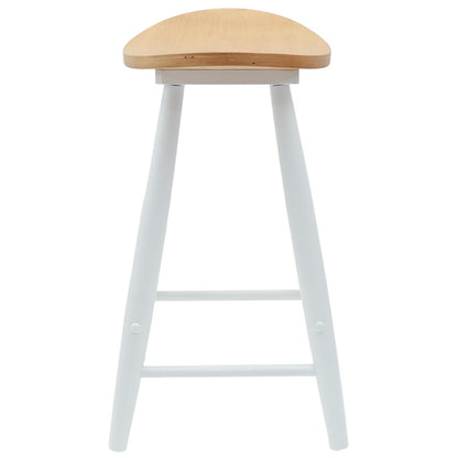 Dining Chairs 2 pcs White 46 x 37 x 63 cm Solid Rubber Wood