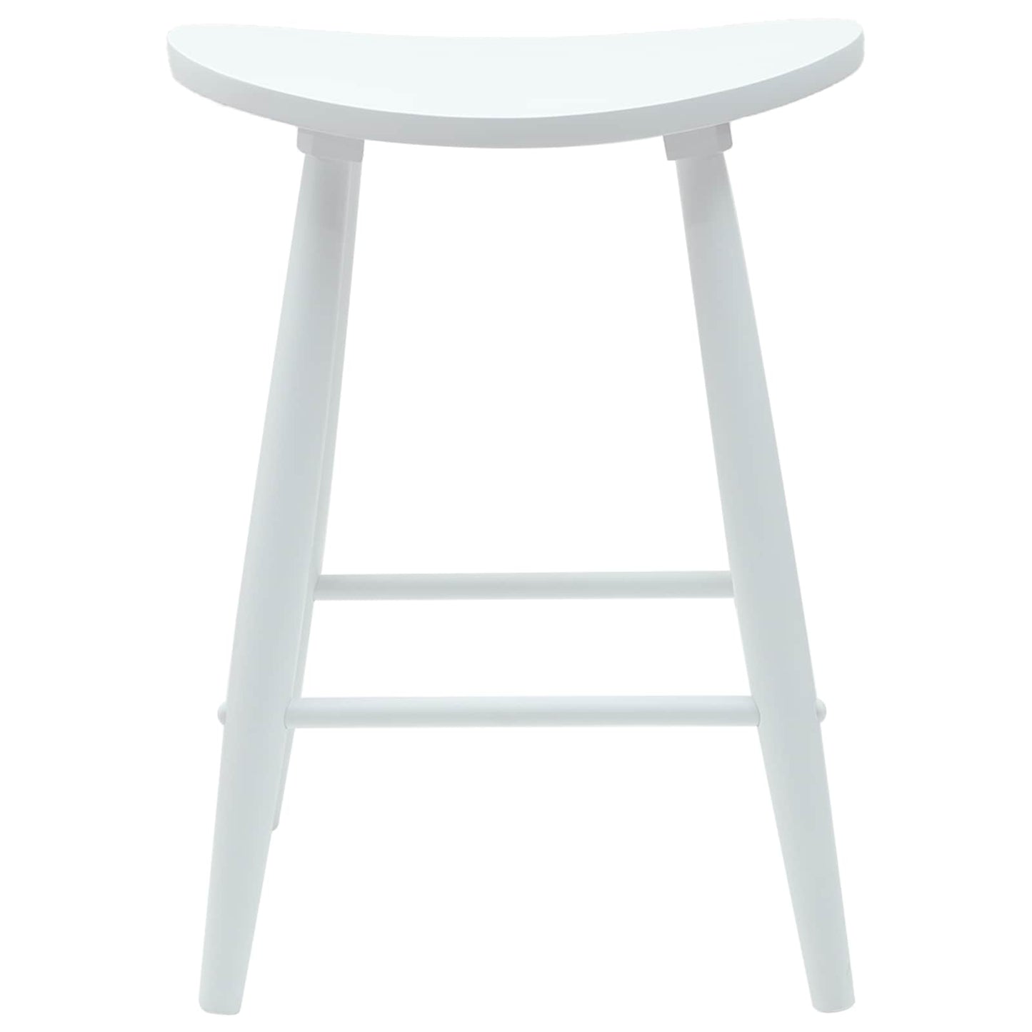 Dining Chairs 2 pcs White 46 x 37 x 63 cm Solid Rubber Wood