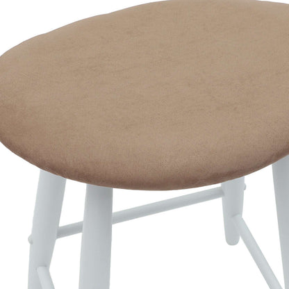 Dining Chairs 2 pcs White 46 x 37 x 63 cm Solid Rubber Wood