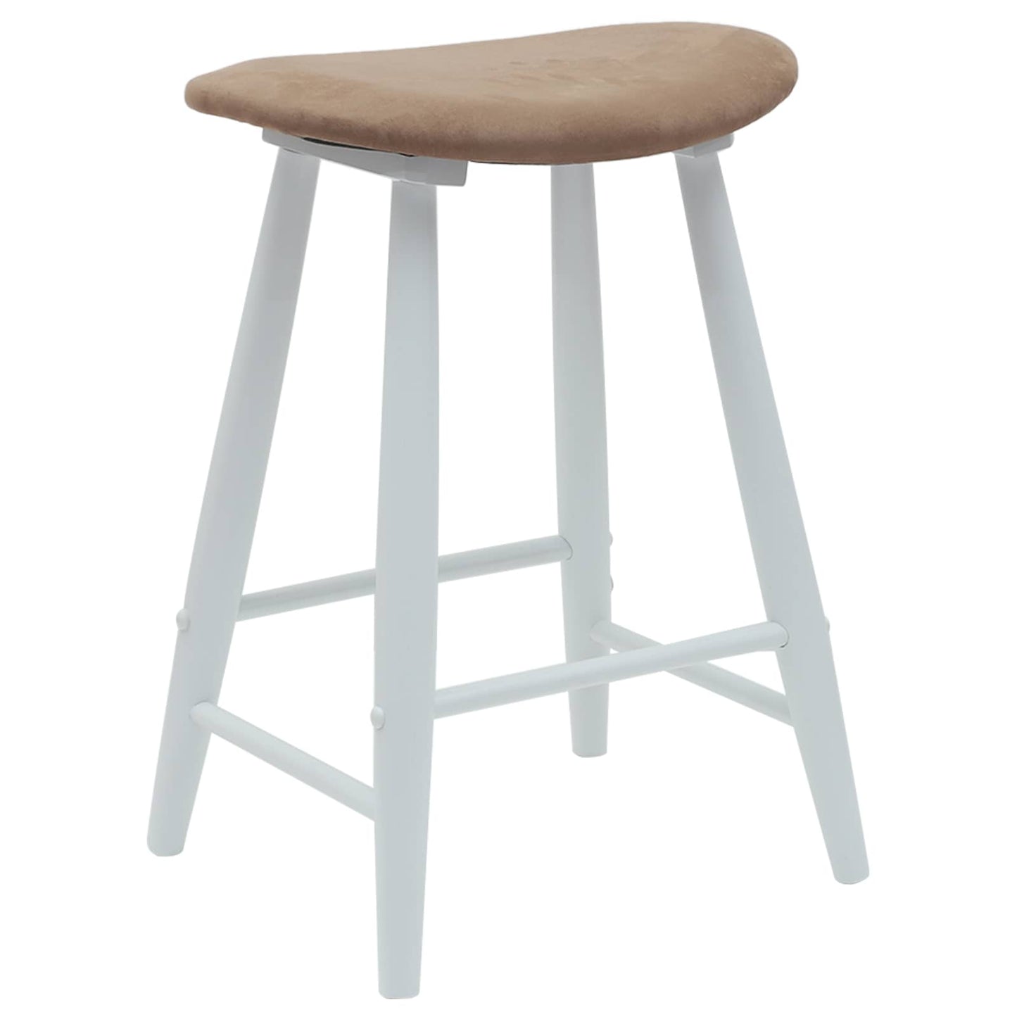 Dining Chairs 2 pcs White 46 x 37 x 63 cm Solid Rubber Wood