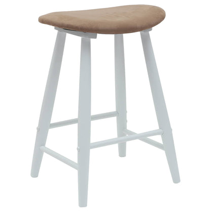 Dining Chairs 2 pcs White 46 x 37 x 63 cm Solid Rubber Wood