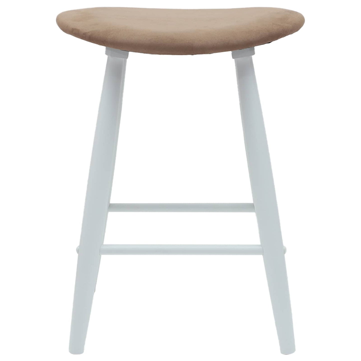 Dining Chairs 2 pcs White 46 x 37 x 63 cm Solid Rubber Wood