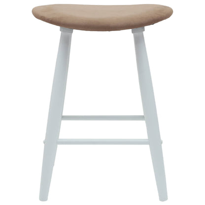 Dining Chairs 2 pcs White 46 x 37 x 63 cm Solid Rubber Wood