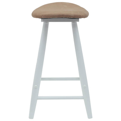 Dining Chairs 2 pcs White 46 x 37 x 63 cm Solid Rubber Wood