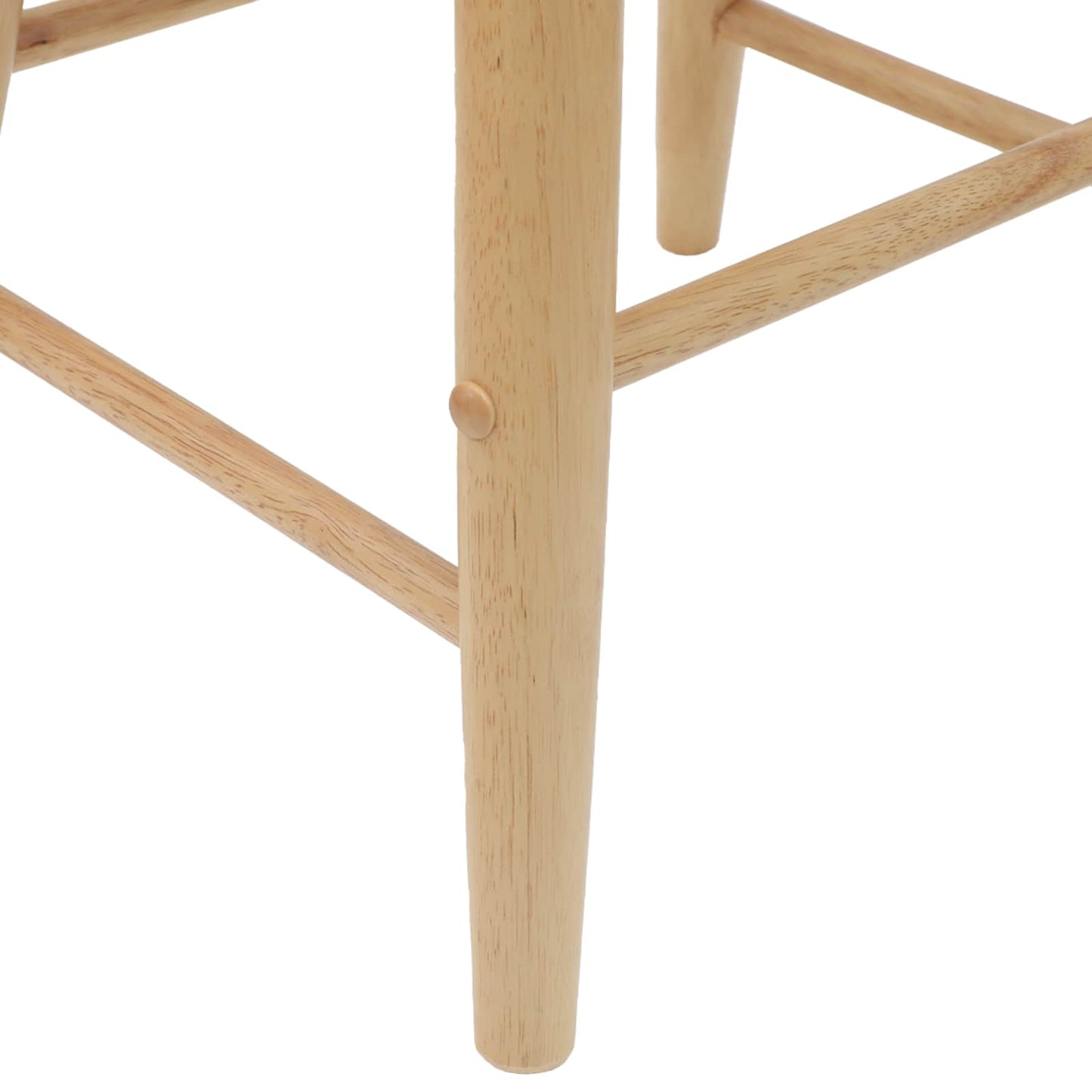Dining Chairs 2 pcs Natural 46 x 37 x 63 cm Solid Rubber Wood